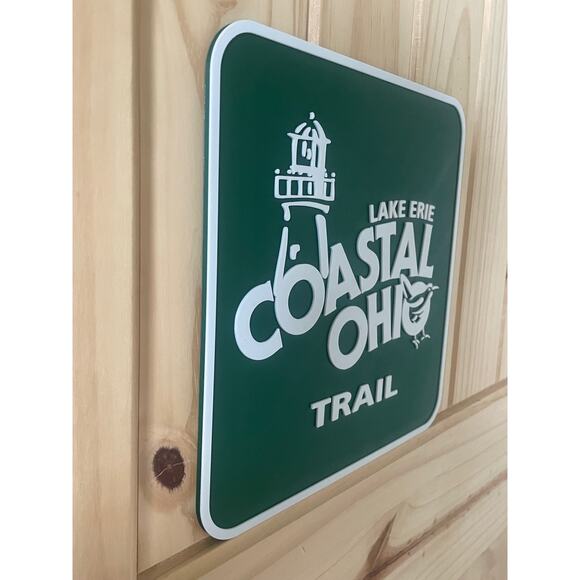 Lake Erie Coastal Ohio Trail Road Sign Travel Highway Interstate Lighthouse - Picture 2 of 2